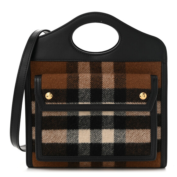 Burberry Smooth Calfskin Cashmere Check #187874B79B - Picture 1 of 11